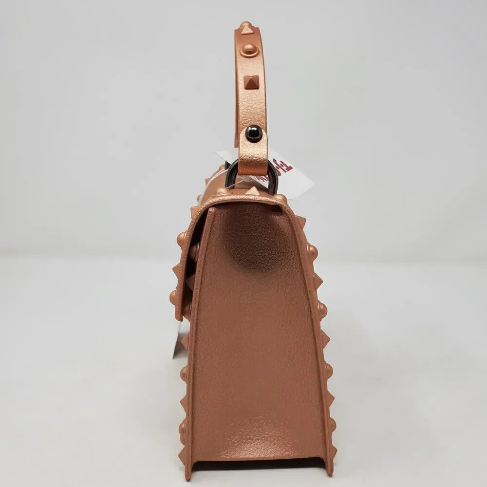Wanted Rose Gold Studded Jelly Handbag NWT Rockstud Edgy Moto Y2K Punk